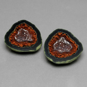  ct natürliche mehrfarbiger Achatgeode-Edelsteine, Fantasieschliff, Lichtundurchlässig