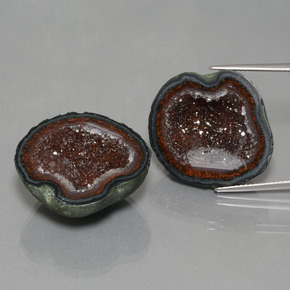 52.45 ct natürliche Mehrfarbig Achat-Geode-Edelsteine, Ausgefallene Form, Lichtundurchlässig