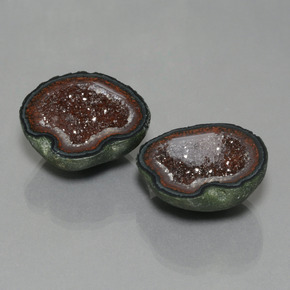 52.45 ct natürliche Mehrfarbig Achat-Geode-Edelsteine, Ausgefallene Form, Lichtundurchlässig