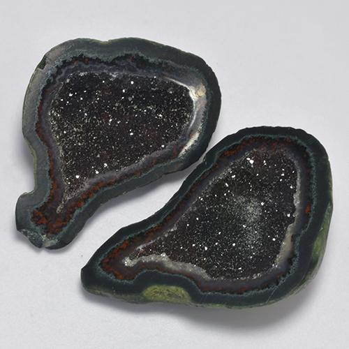 55.13 ct natürliche Mehrfarbig Achat-Geode-Edelsteine, Ausgefallene Form, Lichtundurchlässig