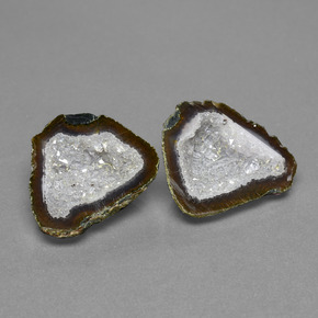 19,60 ct natürliche mehrfarbiger Achatgeode-Edelsteine, Fantasieschliff, Lichtundurchlässig