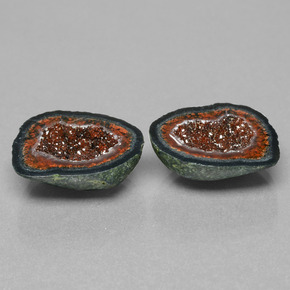 19,07 ct natürliche mehrfarbiger Achatgeode-Edelsteine, Fantasieschliff, Lichtundurchlässig