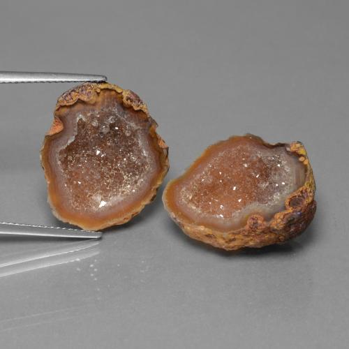 29,40 ct natürliche mehrfarbiger Achatgeode-Edelsteine, Fantasieschliff, Lichtundurchlässig