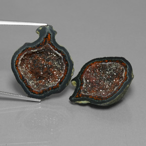  ct natürliche Mehrfarbig Achat-Geode-Edelsteine, Ausgefallene Form, Lichtundurchlässig