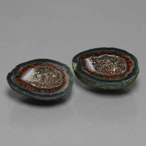  ct natürliche mehrfarbiger Achatgeode-Edelsteine, Fantasieschliff, Lichtundurchlässig
