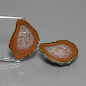 21.43 ct natürliche Mehrfarbig Achat-Geode-Edelsteine, Ausgefallene Form, Lichtundurchlässig