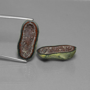  ct natürliche Mehrfarbig Achat-Geode-Edelsteine, Ausgefallene Form, Lichtundurchlässig