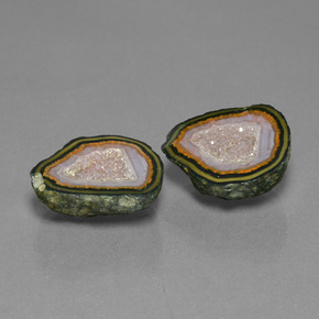  ct natürliche mehrfarbiger Achatgeode-Edelsteine, Fantasieschliff, Lichtundurchlässig