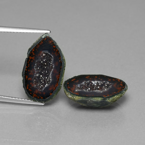  ct natürliche Mehrfarbig Achat-Geode-Edelsteine, Ausgefallene Form, Lichtundurchlässig