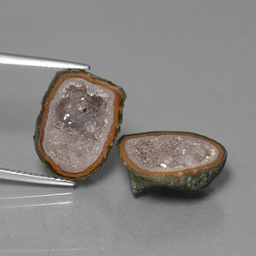 12.94 ct natürliche Mehrfarbig Achat-Geode-Edelsteine, Ausgefallene Form, Lichtundurchlässig