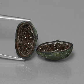  ct natürliche mehrfarbiger Achatgeode-Edelsteine, Fantasieschliff, Lichtundurchlässig