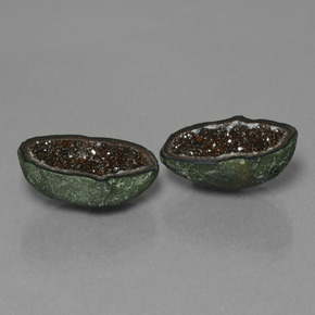  ct natürliche mehrfarbiger Achatgeode-Edelsteine, Fantasieschliff, Lichtundurchlässig