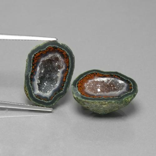 23.55 ct natürliche Mehrfarbig Achat-Geode-Edelsteine, Ausgefallene Form, Lichtundurchlässig