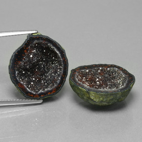  ct natürliche Mehrfarbig Achat-Geode-Edelsteine, Ausgefallene Form, Lichtundurchlässig