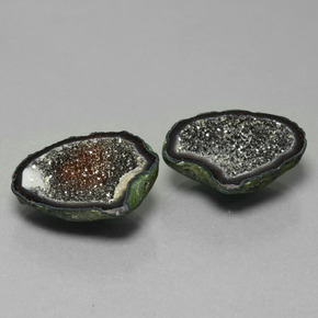 16.69 ct natürliche Mehrfarbig Achat-Geode-Edelsteine, Ausgefallene Form, Lichtundurchlässig