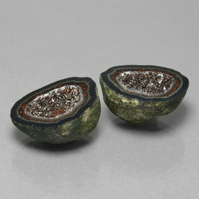 28.74 ct natürliche Mehrfarbig Achat-Geode-Edelsteine, Ausgefallene Form, Lichtundurchlässig