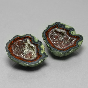 25.58 ct natürliche Mehrfarbig Achat-Geode-Edelsteine, Ausgefallene Form, Lichtundurchlässig