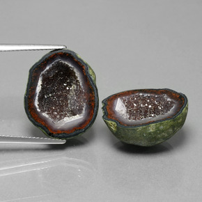 26.55 ct natürliche Mehrfarbig Achat-Geode-Edelsteine, Ausgefallene Form, Lichtundurchlässig