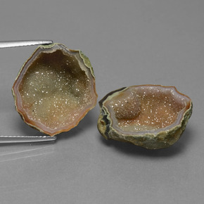 16.50 ct natürliche Mehrfarbig Achat-Geode-Edelsteine, Ausgefallene Form, Lichtundurchlässig