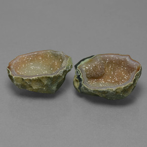 16.50 ct natürliche Mehrfarbig Achat-Geode-Edelsteine, Ausgefallene Form, Lichtundurchlässig