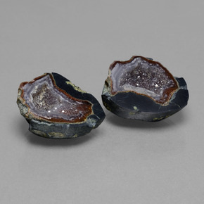 41,06 ct natürliche mehrfarbiger Achatgeode-Edelsteine, Fantasieschliff, Lichtundurchlässig