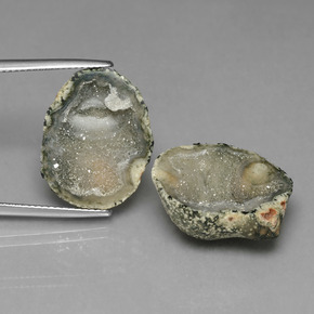 17.88 ct natürliche Mehrfarbig Achat-Geode-Edelsteine, Ausgefallene Form, Lichtundurchlässig