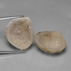 21,62 ct natürliche mehrfarbiger Achatgeode-Edelsteine, Fantasieschliff, Lichtundurchlässig