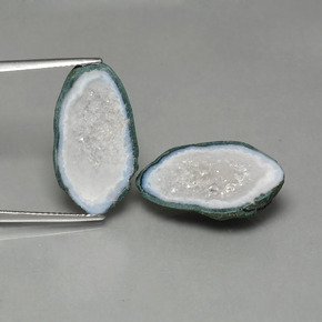 16,64 ct natürliche mehrfarbiger Achatgeode-Edelsteine, Fantasieschliff, Lichtundurchlässig