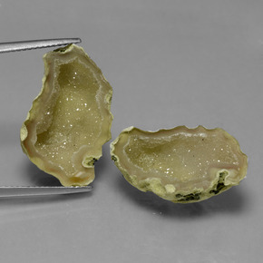 18,09 ct natürliche mehrfarbiger Achatgeode-Edelsteine, Fantasieschliff, Lichtundurchlässig