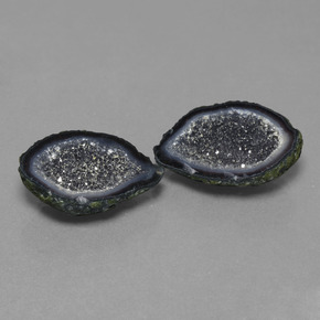 22,25 ct natürliche mehrfarbiger Achatgeode-Edelsteine, Fantasieschliff, Lichtundurchlässig