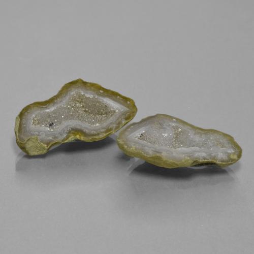28,39 ct natürliche mehrfarbiger Achatgeode-Edelsteine, Fantasieschliff, Lichtundurchlässig