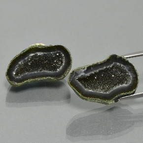 17,82 ct natürliche mehrfarbiger Achatgeode-Edelsteine, Fantasieschliff, Lichtundurchlässig