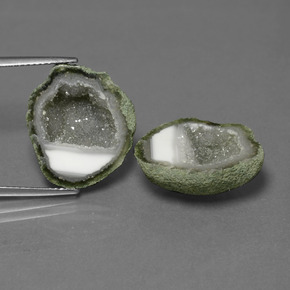 20.20 ct natürliche Mehrfarbig Achat-Geode-Edelsteine, Ausgefallene Form, Lichtundurchlässig