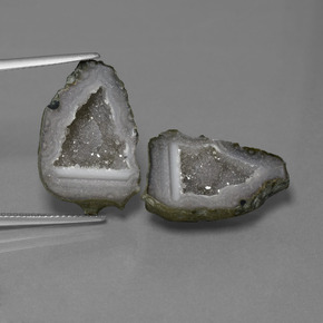 23,90 ct natürliche mehrfarbiger Achatgeode-Edelsteine, Fantasieschliff, Lichtundurchlässig