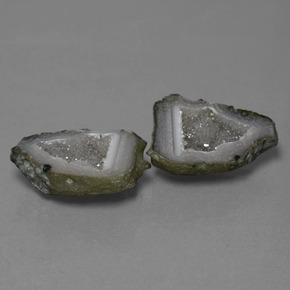 23,90 ct natürliche mehrfarbiger Achatgeode-Edelsteine, Fantasieschliff, Lichtundurchlässig