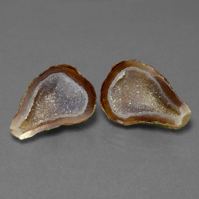 19,76 ct natürliche mehrfarbiger Achatgeode-Edelsteine, Fantasieschliff, Lichtundurchlässig