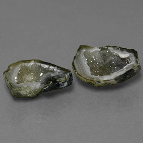 14,53 ct natürliche mehrfarbiger Achatgeode-Edelsteine, Fantasieschliff, Lichtundurchlässig