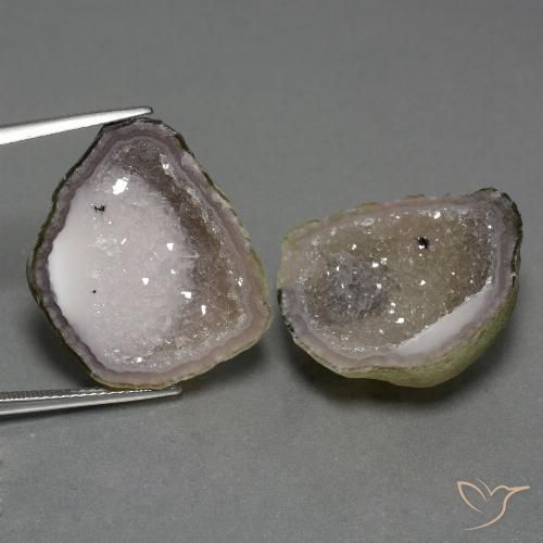 35,74 ct natürliche mehrfarbiger Achatgeode-Edelsteine, Fantasieschliff, Lichtundurchlässig
