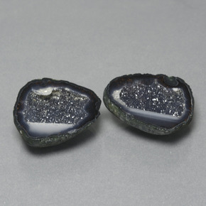 29,65 ct natürliche mehrfarbiger Achatgeode-Edelsteine, Fantasieschliff, Lichtundurchlässig