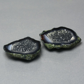 32.36 ct natürliche Mehrfarbig Achat-Geode-Edelsteine, Ausgefallene Form, Lichtundurchlässig