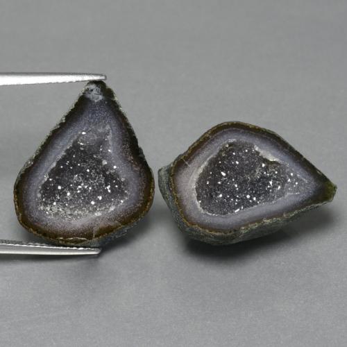 26,34 ct natürliche mehrfarbiger Achatgeode-Edelsteine, Fantasieschliff, Lichtundurchlässig