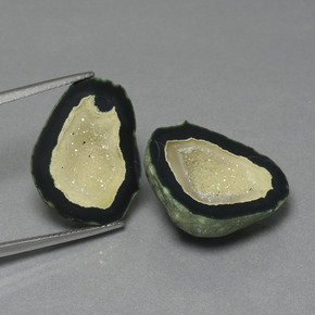 32.85 ct natürliche Mehrfarbig Achat-Geode-Edelsteine, Ausgefallene Form, Lichtundurchlässig