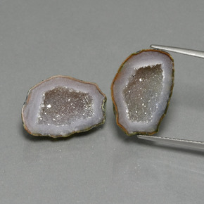 14.44 ct natürliche Mehrfarbig Achat-Geode-Edelsteine, Ausgefallene Form, Lichtundurchlässig