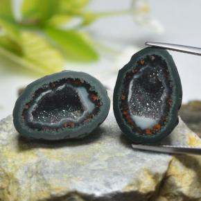 38.73 ct natürliche Mehrfarbig Achat-Geode-Edelsteine, Ausgefallene Form, Lichtundurchlässig