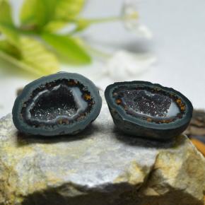 38.73 ct natürliche Mehrfarbig Achat-Geode-Edelsteine, Ausgefallene Form, Lichtundurchlässig