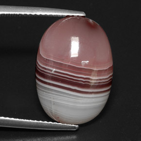 13,03 ctw natürlicher mehrfarbiger Achat, Oval Schliff, Lichtundurchlässig