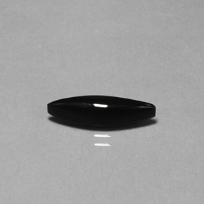 2,11 ctw natürlicher schwarzer Achat, Marquise, Lichtundurchlässig
