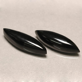  ct natürliche schwarzer Achat-Edelsteine, Marquise, Lichtundurchlässig