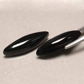  ct natürliche schwarzer Achat-Edelsteine, Marquise, Lichtundurchlässig