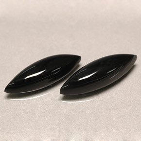  ct natürliche schwarzer Achat-Edelsteine, Marquise, Lichtundurchlässig
